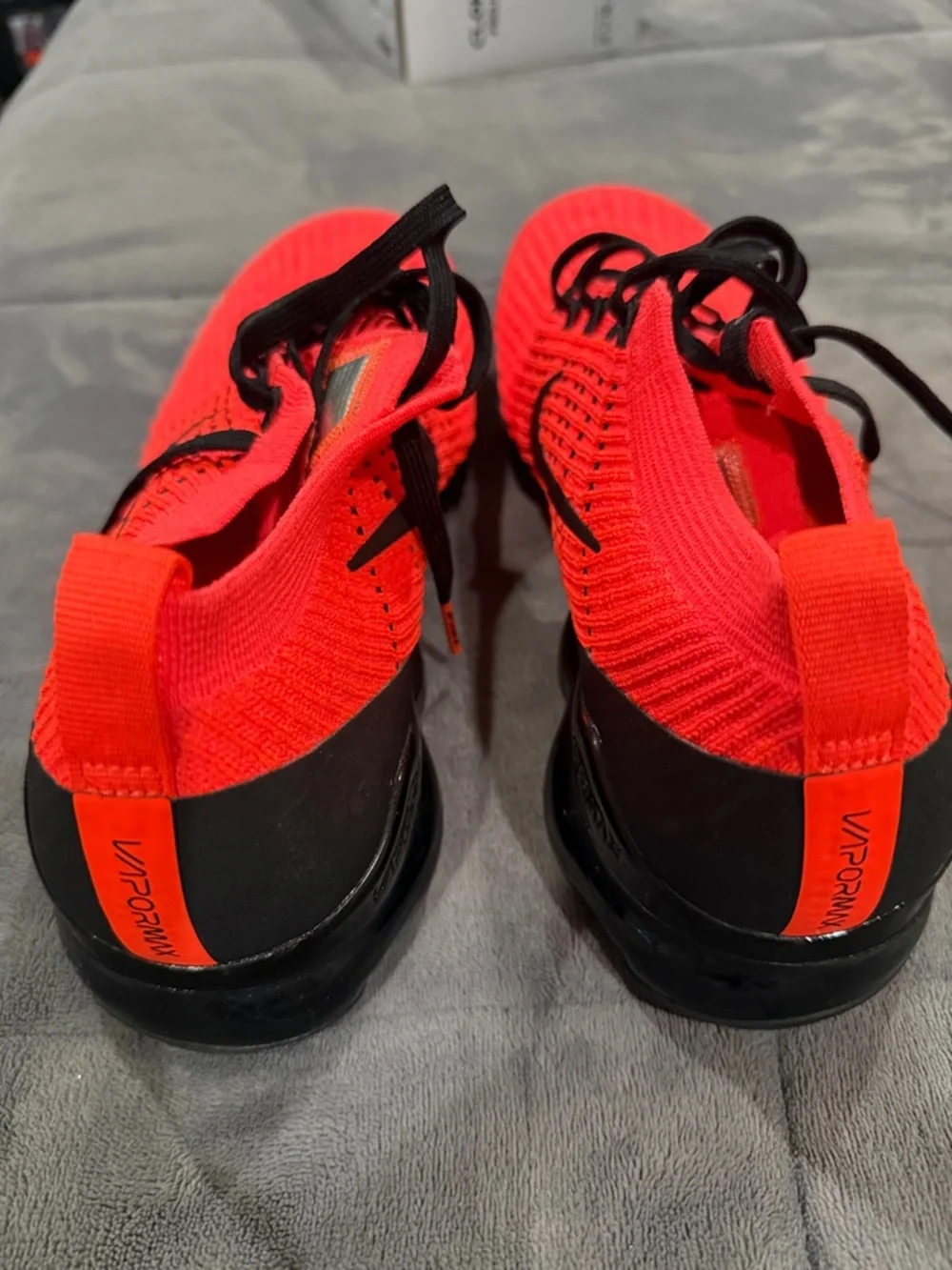 Nike Men’s Flyknit Sneakers - Bright Reddish orange with Black Accents